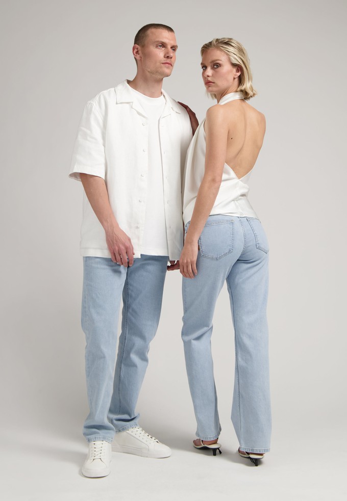 Bryce Mid Straight - Light Stone from Mud Jeans