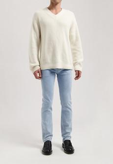Bryce Mid Straight - Light Stone via Mud Jeans