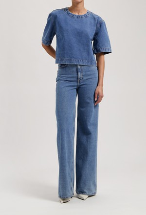 Sara High Loose - Stone Vintage from Mud Jeans