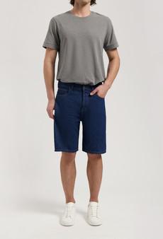 James Denim Short - Stone Indigo via Mud Jeans