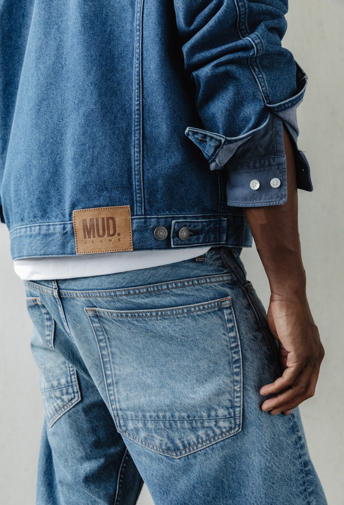 Benny Denim Jacket - Medium Stone from Mud Jeans Benny Denim Jacket - Medium Stone from Mud Jeans