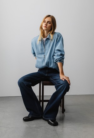 Cleo Mid Loose - Rustic Blue from Mud Jeans