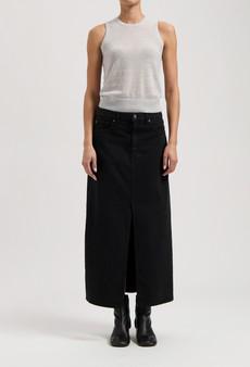 Lena Long Skirt - Nero Nero via Mud Jeans