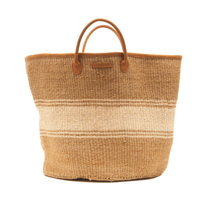 WOVEN SISAL BASKET stripe from Mymarini