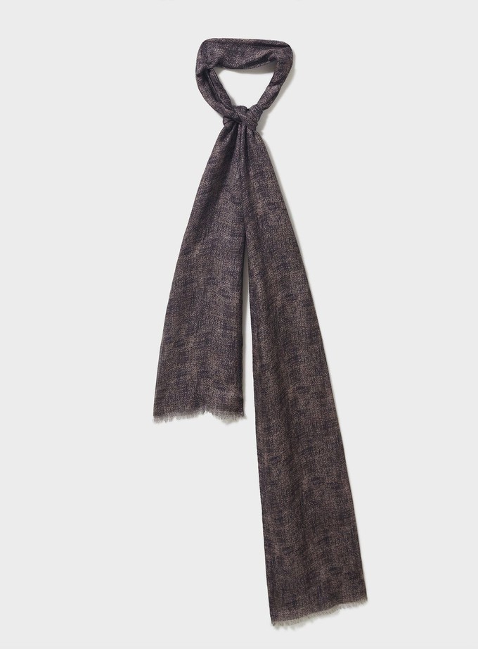 Italian Tencel Biodegradable Chocolate Semi-Plain Scarf from Neem London