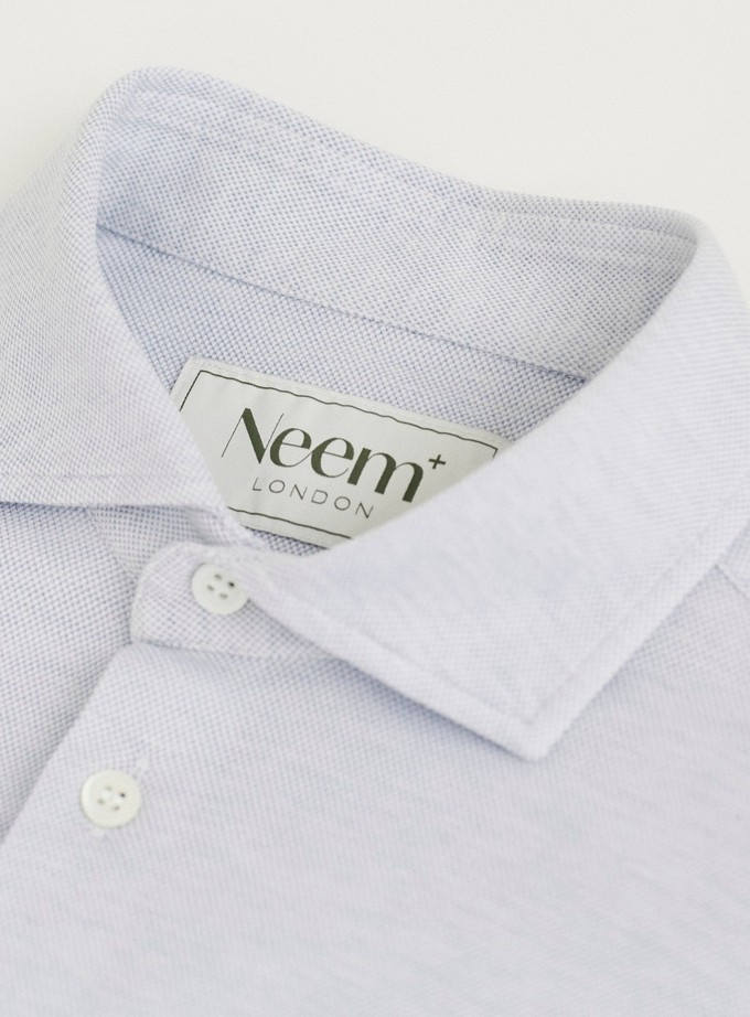 Recycled Sky Dobby Cut Away Shirt from Neem London