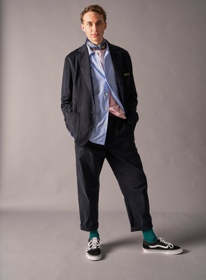 Recycled Italian Sky Slub Shirt Jacket from Neem London