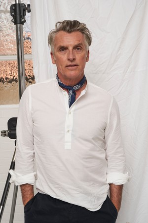 Recycled White Popover Nehru Collar Shirt from Neem London