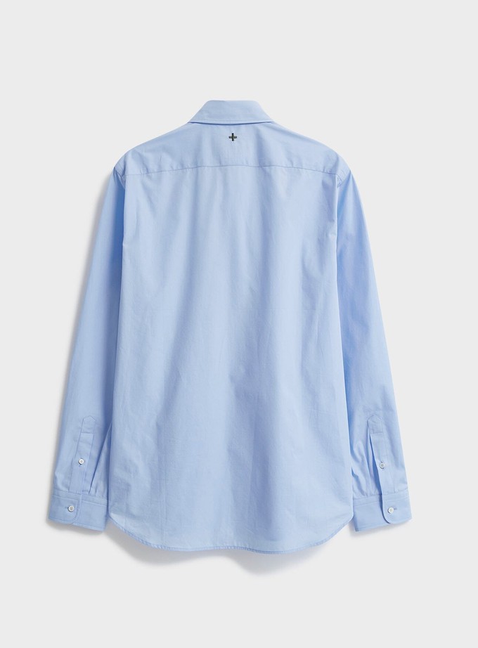 Regenerative Cotton Poplin Sky Modern Button-down Shirt from Neem London