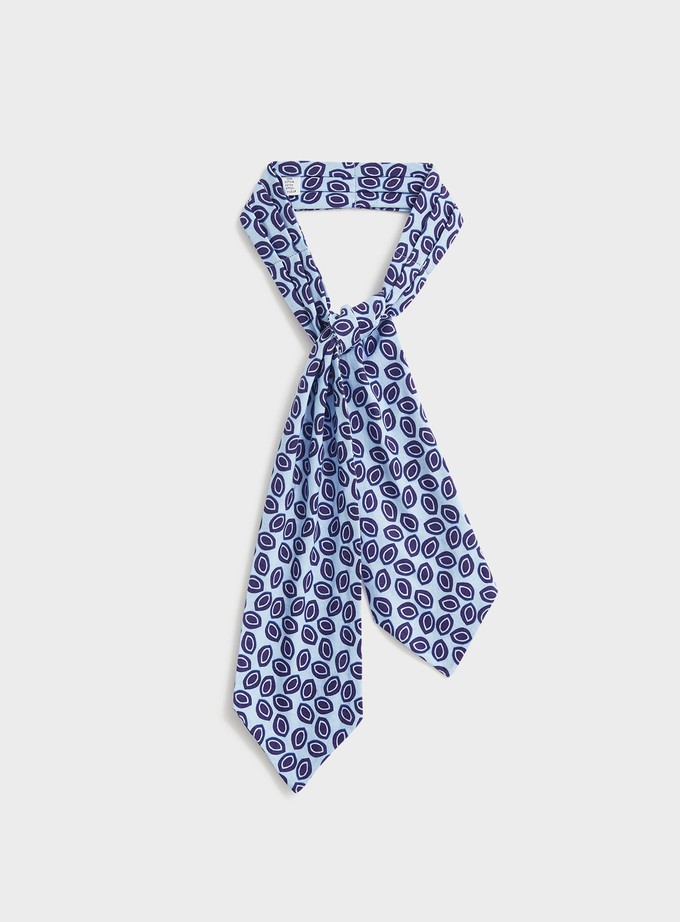 Geometric Blue Modern Cravat from Neem London