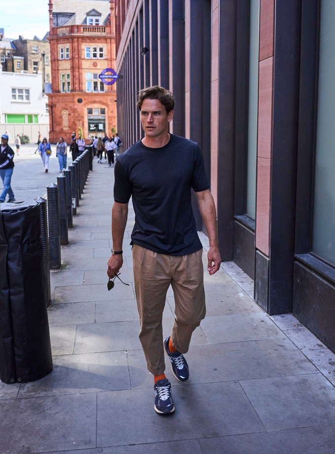 ZQ Merino Wool Black Stripe T-Shirt from Neem London