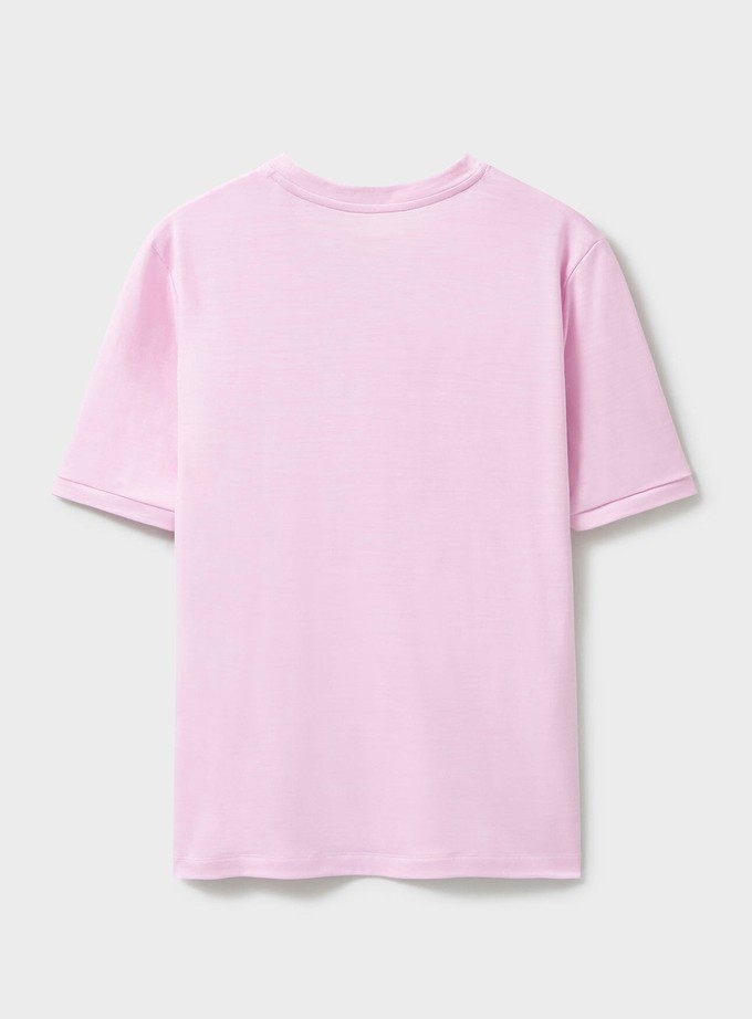 ZQ Merino Wool Jersey Pink Neem T-Shirt from Neem London