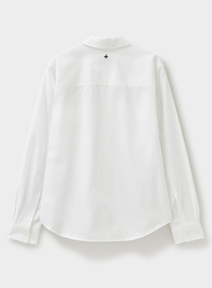 Recycled Italian White Popover Shirt from Neem London