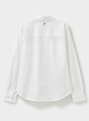 Recycled Italian White Popover Shirt from Neem London