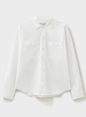 Recycled Italian White Double Pocket Shirt from Neem London