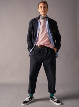 Recycled Italian Sky Slub Shirt Jacket from Neem London
