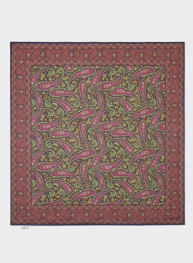 Biodegradable Italian Tencel Pink Paisley Flamboyant Scarf from Neem London
