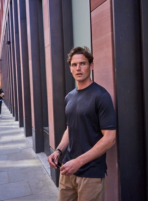 ZQ Merino Wool Black Stripe T-Shirt from Neem London