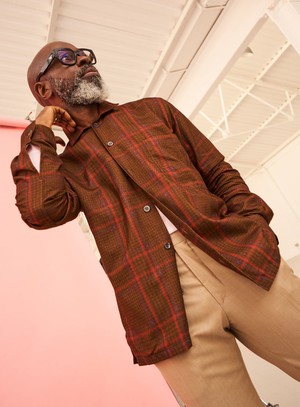 Recycled Flannel Chocolate Check Spitalfields Overshirt from Neem London