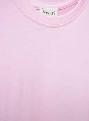 ZQ Merino Wool Jersey Pink Neem T-Shirt from Neem London