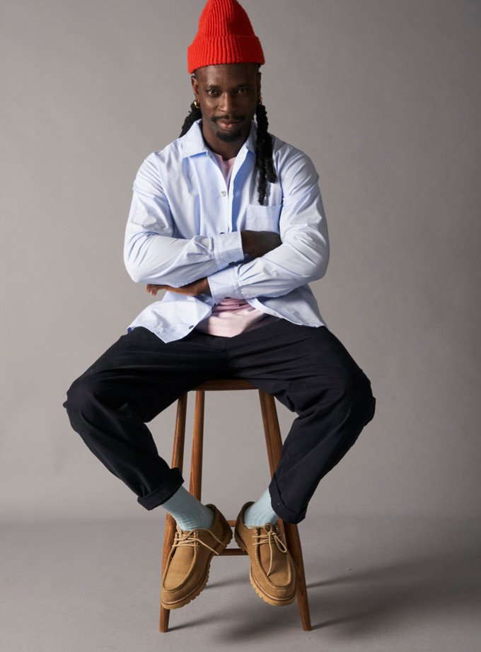Regenerative Cotton Poplin Sky Spitalfields from Neem London