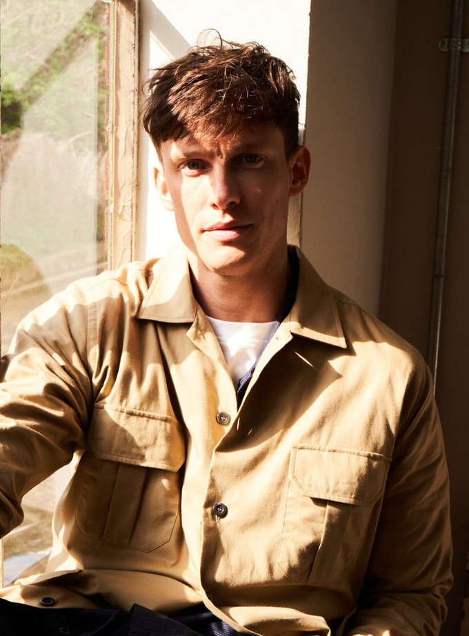 Regenerative Cotton Twill Khaki OverShirt from Neem London