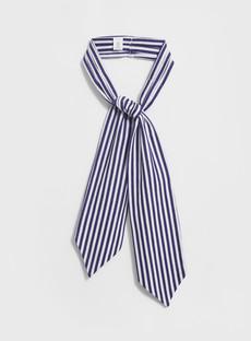 Recycled Italian Stripe Navy Modern Cravate via Neem London