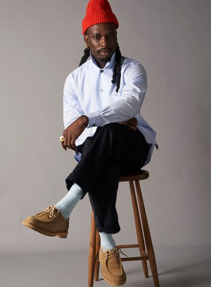 Regenerative Cotton Poplin Sky Spitalfields from Neem London