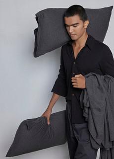 Charcoal Jersey Bedsheet Set via No Nasties