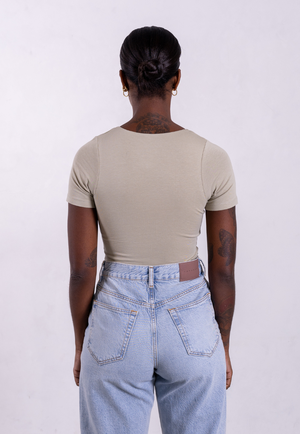 Organic Cotton Crew T-Shirt, Sage Grey from Not Basics