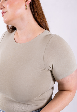 Organic Cotton Crew T-Shirt, Sage Grey from Not Basics