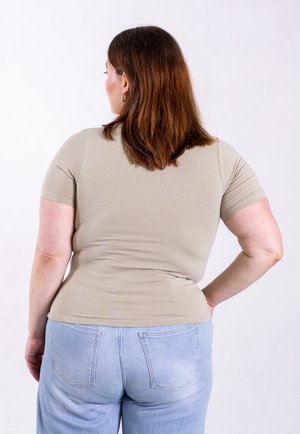 Organic Cotton Crew T-Shirt, Sage Grey from Not Basics