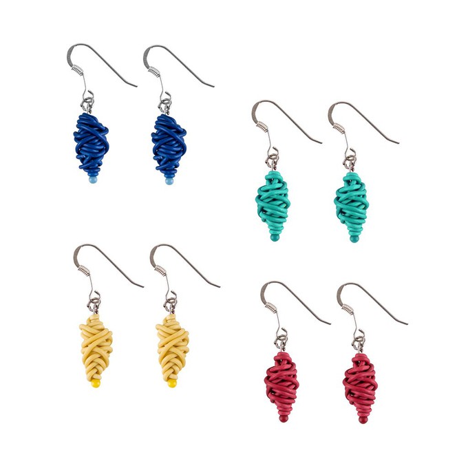 Isla Recycled Electrical Wire Earrings (4 Colours Available) from Paguro Upcycle