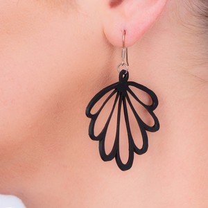 Shell Recycled Rubber Earrings Eco-Friendly Design from Paguro Upcycle