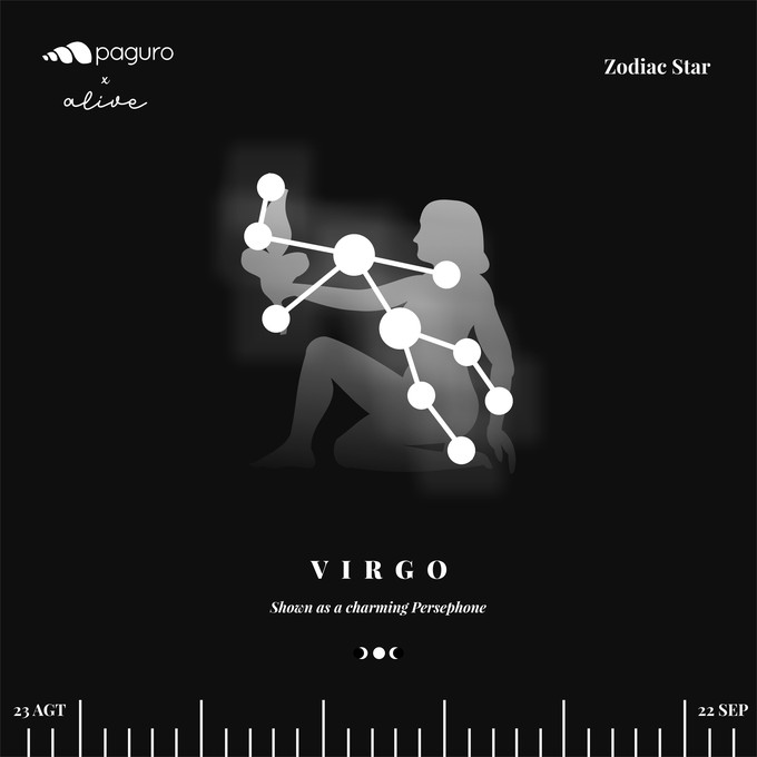 Virgo Zodiac Sign Sustainable Necklace from Paguro Upcycle
