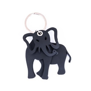 Jumbo 3D Recycled Rubber Elephant Vegan Keyring from Paguro Upcycle