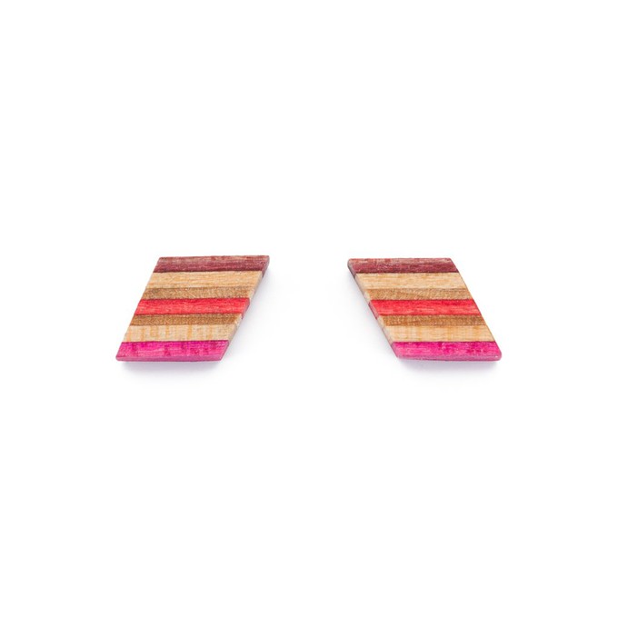 Kite Recycled Skateboard Wooden Stud Earrings from Paguro Upcycle