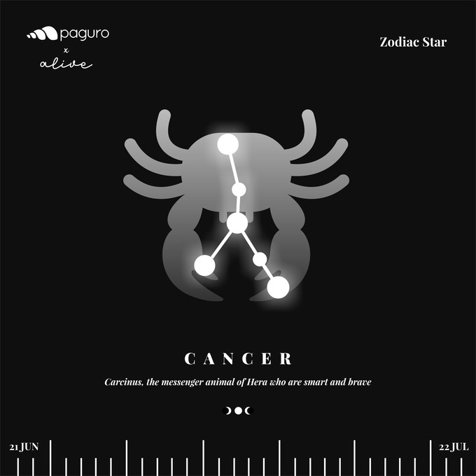 Cancer Zodiac Sign Sustainable Necklace from Paguro Upcycle