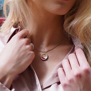 Conture Recycled Wood Silver Necklace (6 Colours available) from Paguro Upcycle