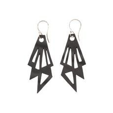 Cubism Rubber Geometric Earrings from Paguro Upcycle