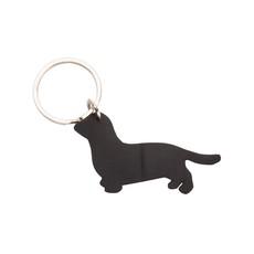 Dackel Recycled Rubber Sausage Dog Keyring via Paguro Upcycle