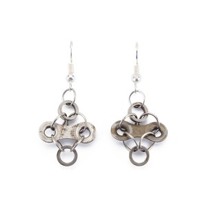 Diamond Bicycle Chain Earrings (3 Colours) from Paguro Upcycle