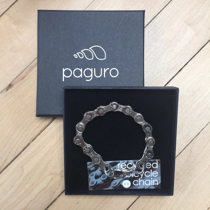 Recycled Bike Chain Bracelet - Unisex from Paguro Upcycle Recycled Bike Chain Bracelet - Unisex from Paguro Upcycle