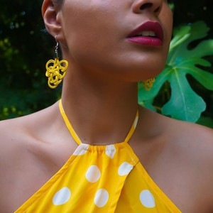 Flamenco Upcycled Electrical Wire Earrings (5 Colours Available) from Paguro Upcycle