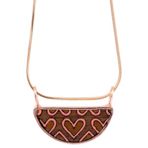 Love Recycled Wood Rose Gold Necklace from Paguro Upcycle Love Recycled Wood Rose Gold Necklace from Paguro Upcycle