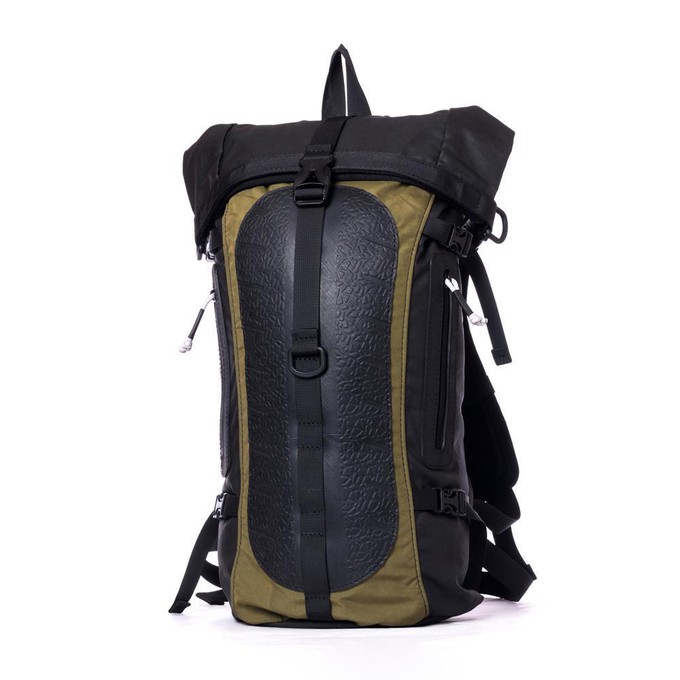 Soldier Water Resistant Vegan Backpack with Laptop Compartment from Paguro Upcycle