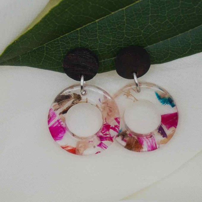 Donatello Urban Statement Resin Earrings from Paguro Upcycle