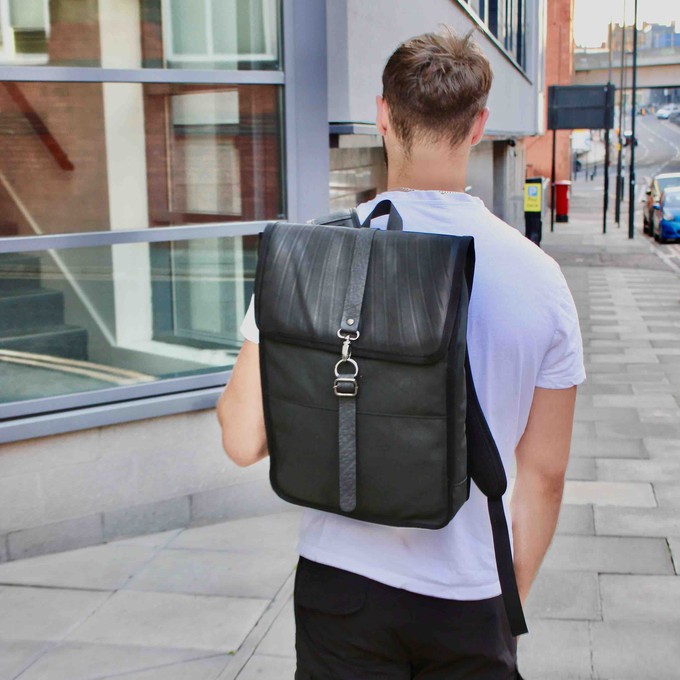 Urban Water Resistance Vegan Everyday Backpack from Paguro Upcycle