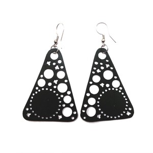 Unique Recycled Rubber Triangle Earrings from Paguro Upcycle Unique Recycled Rubber Triangle Earrings from Paguro Upcycle