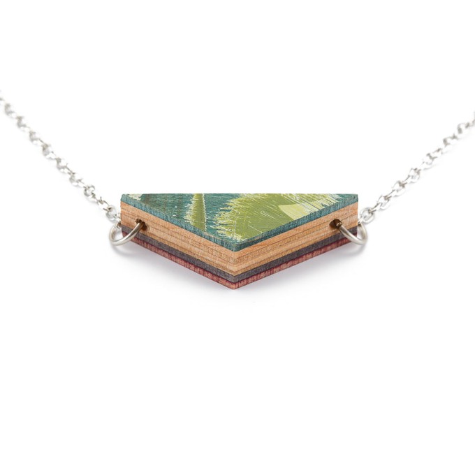 Prisma Recycled Skateboard Necklace from Paguro Upcycle